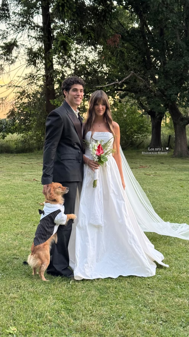 Malena, El Purre y el testigo. Créditos: Instagram Malena, El Purre y el testigo. Créditos: Instagram