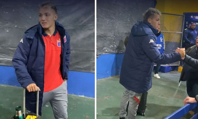 La salida de Retegui de la cancha de Boca.