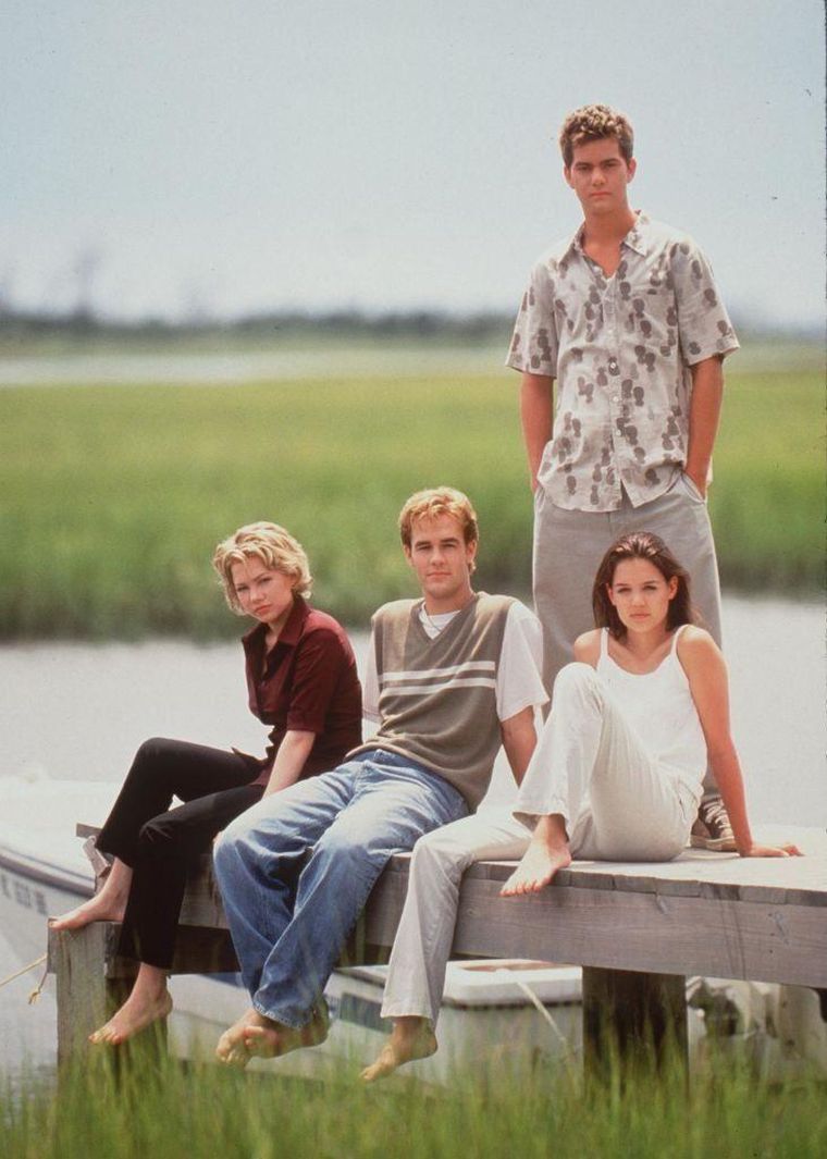 Michelle Williams, James Van Der Beek, Katie Holmes y Joshua Jackson, los protagonistas de Dawsons Creek.