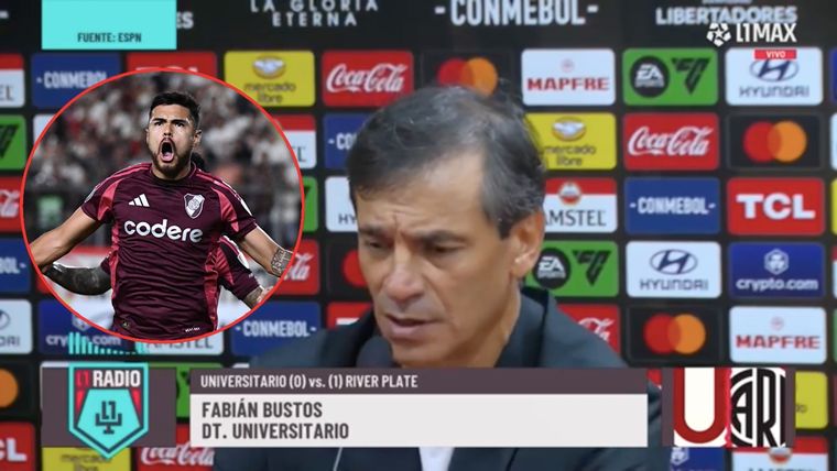 Bustos aseguró que en la jugada del primer gol hubo un empujón hacia un futbolista de Universitario. Foto: Captura y NA