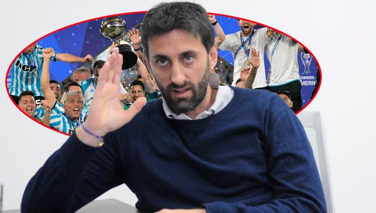 Roger Martínez, campeón con Racing de la Sudamericana 2024, apuntó contra la dirigencia de Racing encabezada por Diego Milito. Foto: archivo