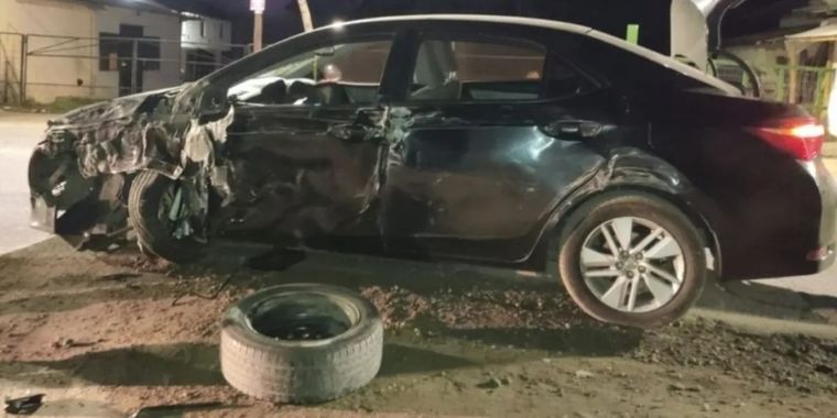 Así quedó el vehículo tras el accidente