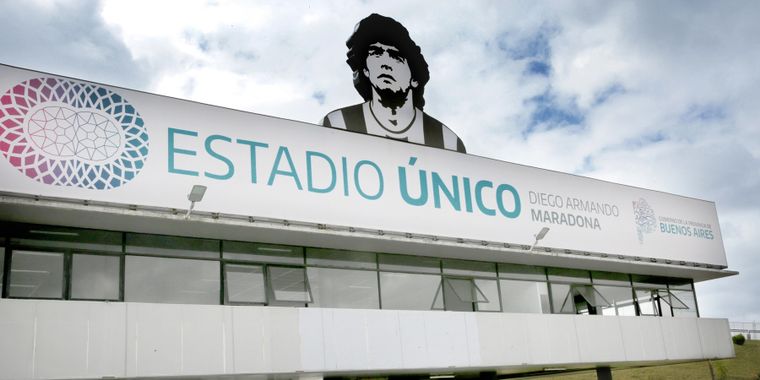 El Estadio Único lleva el nombre de Diego Armando Maradona desde 2020. El Estadio Único lleva el nombre de Diego Armando Maradona desde 2020.