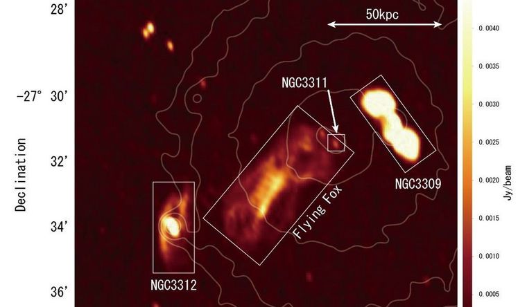 Apodada el Zorro Volador por su silueta, esta formación de plasma por ahora es un misterio Foto: Dpa.