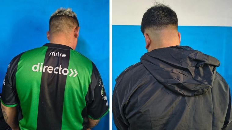 Los dos sospechosos detenidos tras la persecución en Maipú.&nbsp;
