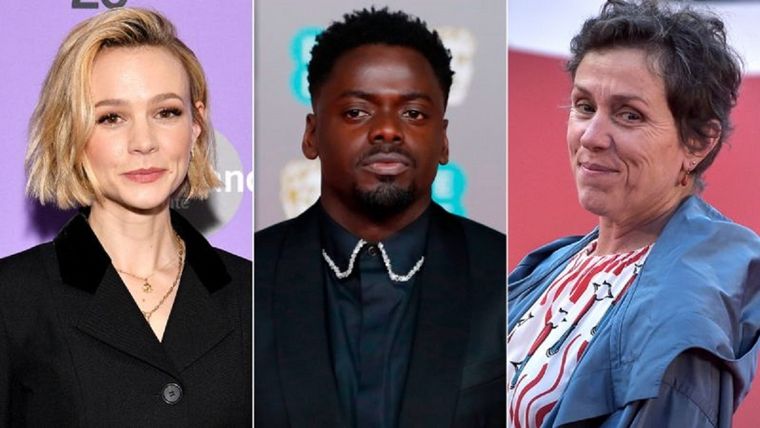 Carey Mulligan, Daniel Kaluuya y Frances McDormand están nominados en categorías de interpretación. Foto: GETTY IMAGES