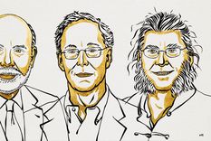 Ben Bernanke, Douglas Diamond y Philip Dybvig, ganadores. Foto: NobelPrize. Ben Bernanke, Douglas Diamond y Philip Dybvig, ganadores. Foto: NobelPrize.