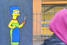 el mural de marge simpson que solo duro unas horas pero ya es simbolo de la lucha feminista