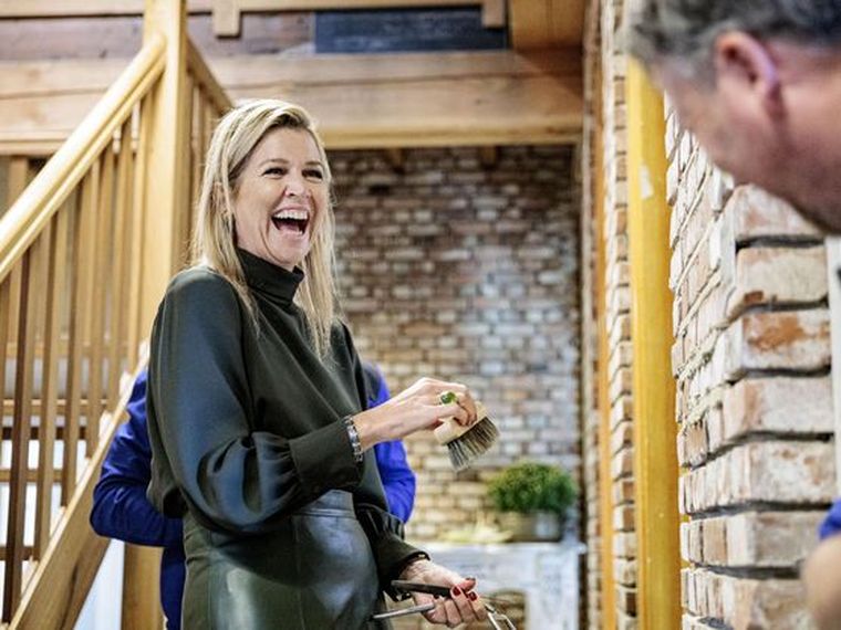 Máxima de Holanda apostó al verde en su primer acto tras la ONU. Máxima de Holanda apostó al verde en su primer acto tras la ONU.