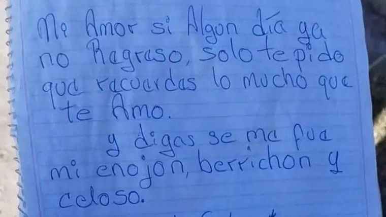 La carta de despedida de un joven de 21 años estaba entre los hallazgos de los buscadores. Según las autoridades, él habría sido uno de los pocos que pudo escapar con vida del lugar.