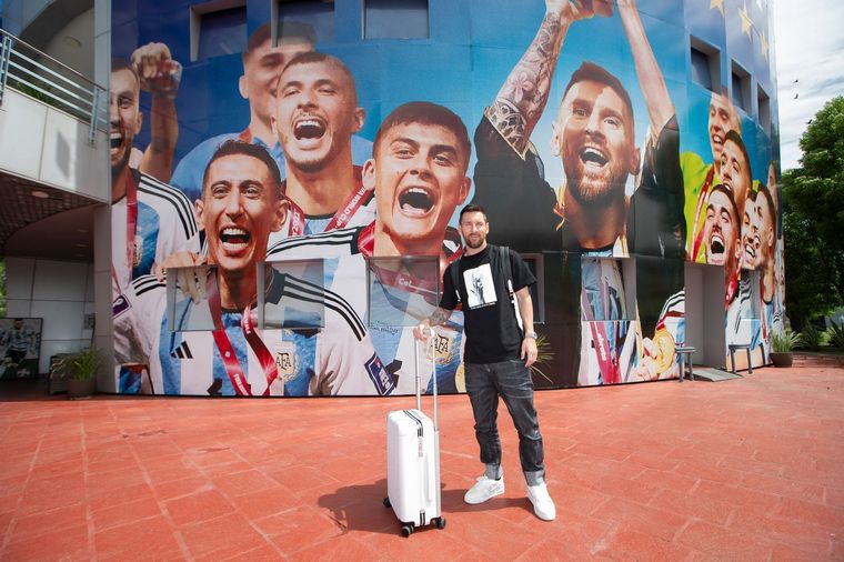Lionel Messi ya está en el predio de AFA Foto: Selección argentina