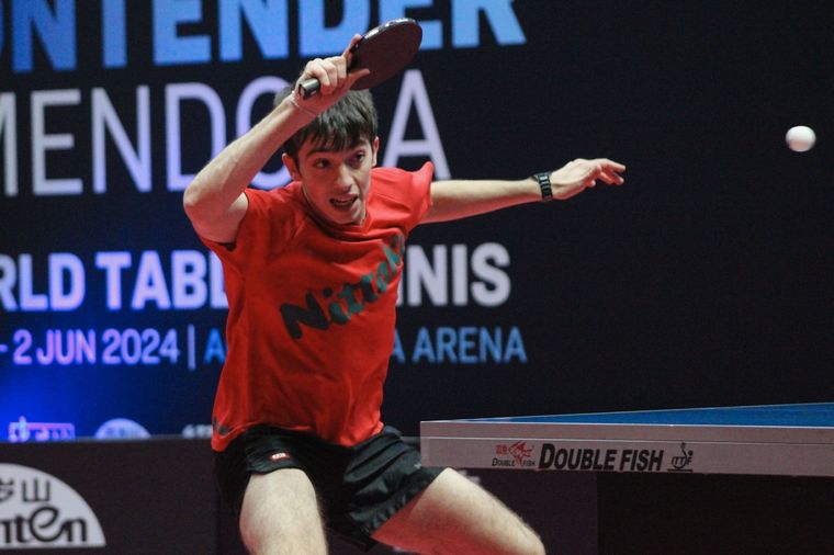 Santi Lorenzo cayó en un partido increíble ante el indio Manav Vikash Takkar. Foto: WTT Contender