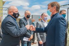 Miguel Ronco y Raúl Rufeil junto a Rodolfo Suarez. Foto: Twitter Miguel Ronco