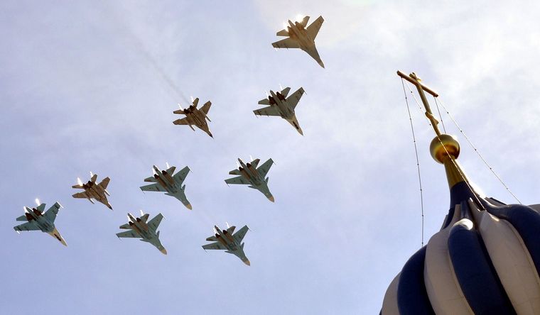 cazas Rusia Los cazas de Rusia ya vuelan en Ucrania. Foto: DefenseRussia.