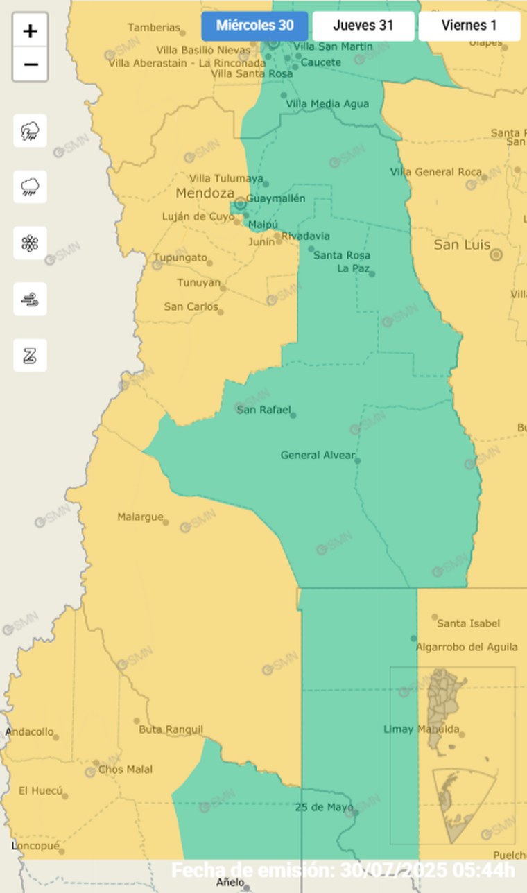 El viento zonda llegará en la tarde de este miércoles. El viento zonda llegará en la tarde de este miércoles.