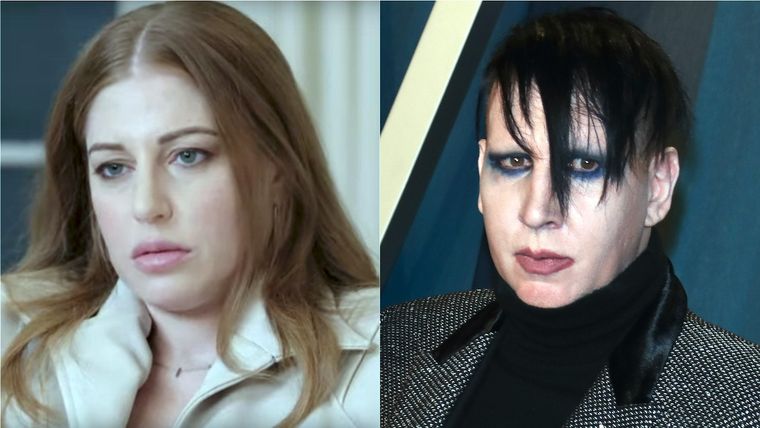 Ashley Morgan Smithline y su expareja, Marilyn Manson. Foto: Ezanime.