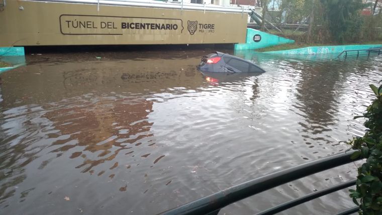Temporal Se registran inundaciones en distintos puntos del conurbano Foto: Twitter: @peladoMariano72