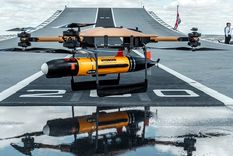 drones mililtares Reino Unido Este tipo de drones de largo alcance envía UK a Ucrania. Foto: Twitter @DefenceHQ