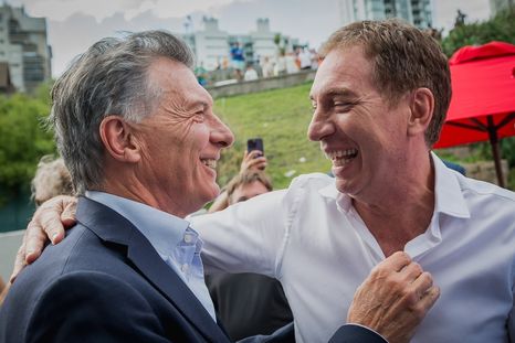 Diego Santilli con Mauricio Macri. Diego Santilli con Mauricio Macri.