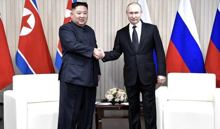 Kim Jong un y Vladimir Putin Kim y Putin son socios desde hace años. Foto: Efe.