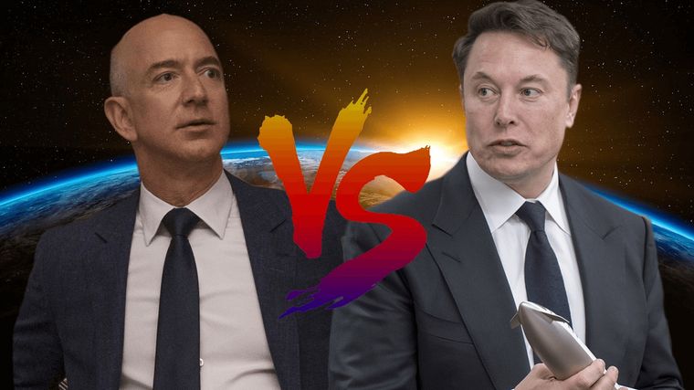 Jeff Bezos y Elon Musk. Foto: Impact.
