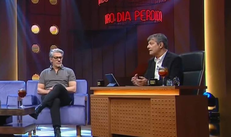 Pablo Echarri y Mario Pergolini en un tenso cruce. Foto: captura de video eltrece.