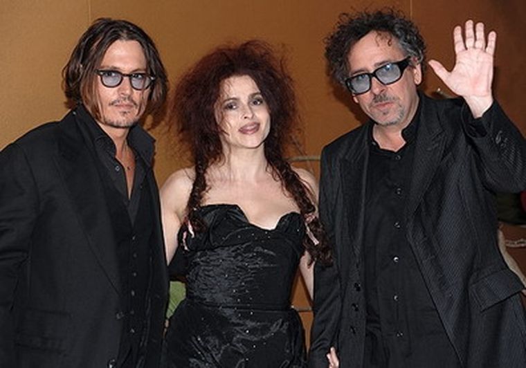 Johnny Depp, Helena  Bonham Carter y Tim Burton. Foto: www.rollingstone.com.ar