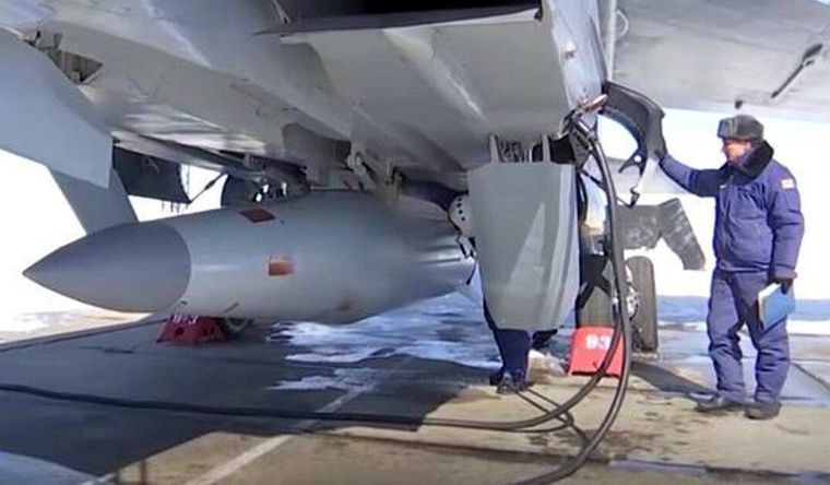 Rusia posee este misil hipersónico llamado Kinzhal, muy letal. Foto: Efe.