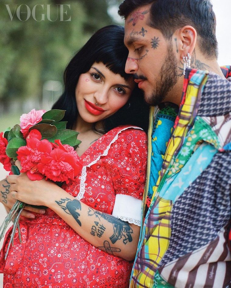 Cazzu y Christian Nodal se convirtieron en padres Foto: Cazzu y Christian Nodal/ Vogue