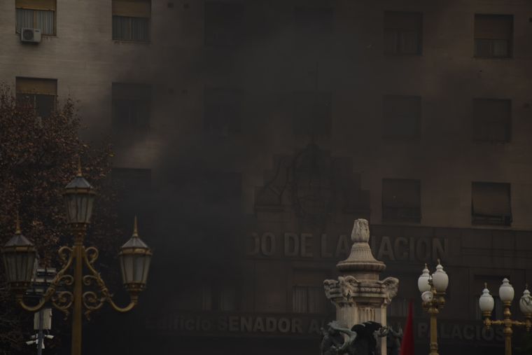 Así están las afueras del Congreso Nacional. Foto: Juan Mateo Aberastain MDZ
