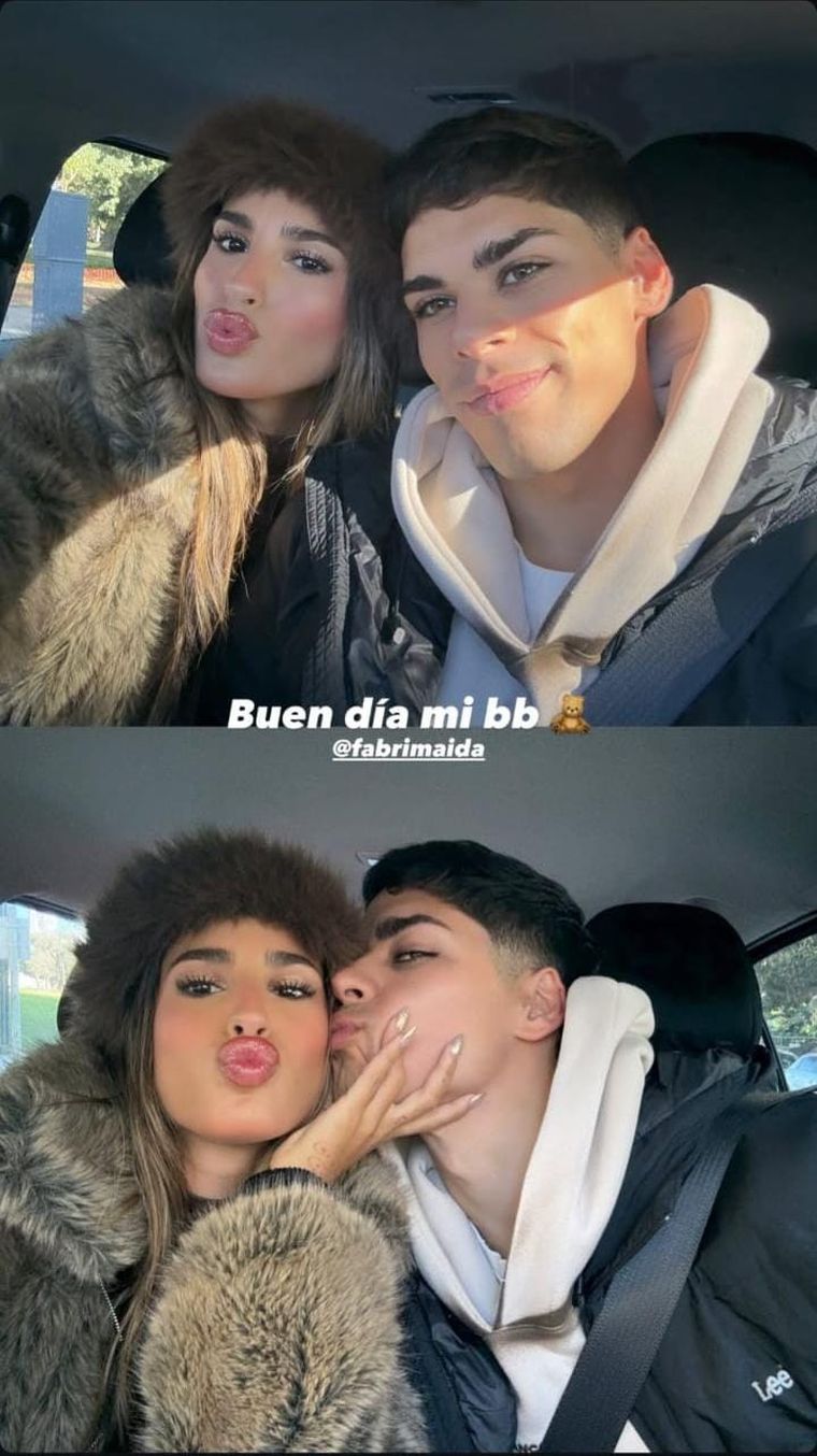 Julieta Poggio y su novio Fabri Maida en Instagram stories este miércoles. Julieta Poggio y su novio Fabri Maida en Instagram stories este miércoles.