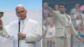 El papa León XIV y Bad Bunny. El papa León XIV y Bad Bunny.
