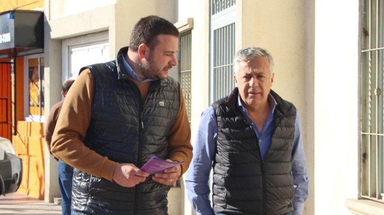 Pinti Clop junto a Cornejo Foto: X:@MauriPintiClop