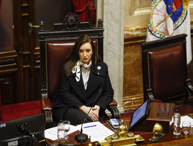 La presidente del Senado, Victoria Villarruel.