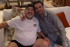 Diego Maradona y su último abogado, Matías Morla.
