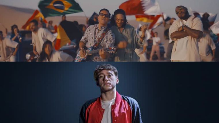 Las dos canciones oficiales de Qatar 2022 Por un lado Paulo Londra y por el otro Davido, Trinidad Cardona y Aisha.