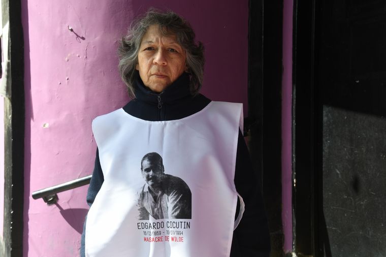 Raquel Gazzanego. El juicio oral y público por la denominada Masacre de Wilde, un emblemático caso de gatillo fácil ocurrido en 1994, en el que cuatro inocentes fueron asesinados por efectivos que los confundieron con delincuentes Foto: Telam