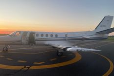 Jet privado Cristina Fernández de Kirchner El jet privado Cessna 550 Citation II donde la expresidenta Cristina Fernández de Kirchner viajó a Uruguay para visitar al exmandatario José Pepe Mujica. Foto: MDZ