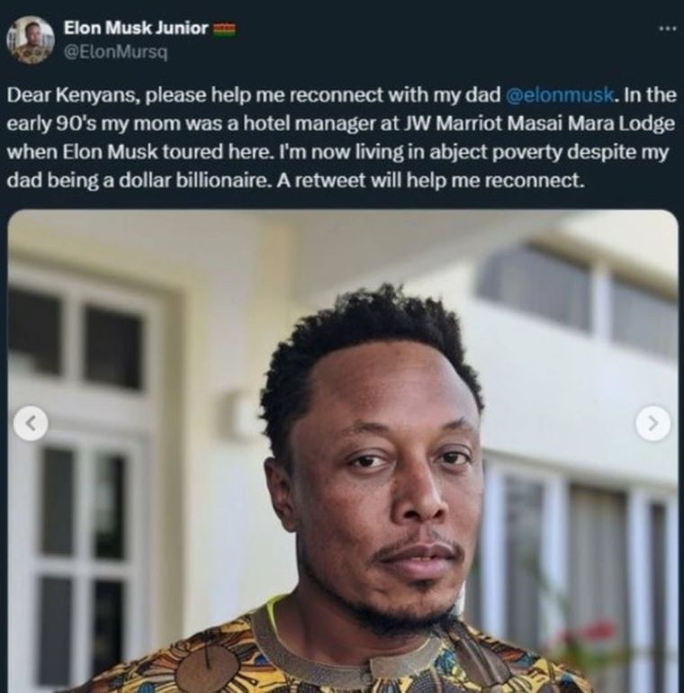 Dice ser hijo de Elon Musk, pero algo no cuadra... Dice ser hijo de Elon Musk, pero algo no cuadra...