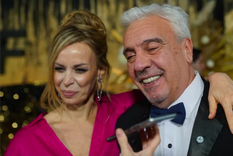 Cecilia Caramelito Carrizo y Coco Sily juntos en la última edición de los Premios Martín Fierro.