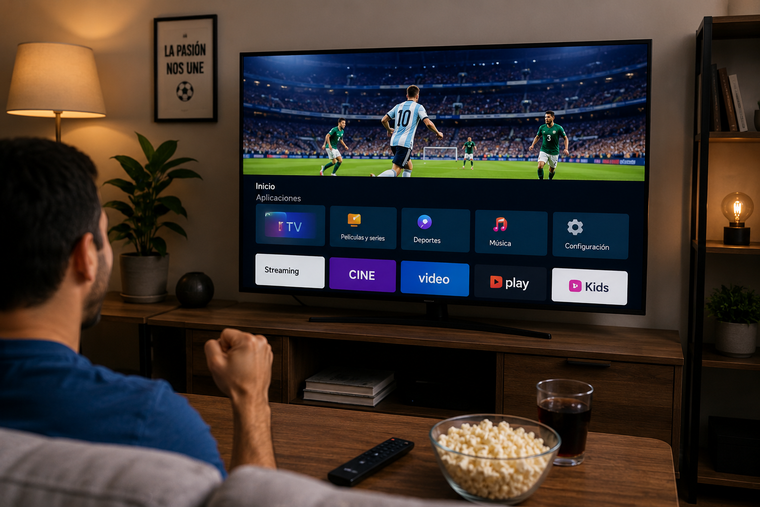 El Smart TV de Noblex ofrece resolución Ultra HD, HDR y gran definición para cada partido del Mundial 2026. El Smart TV de Noblex ofrece resolución Ultra HD, HDR y gran definición para cada partido del Mundial 2026.