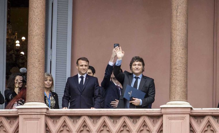 Los mandatarios se reunieron en la Casa Rosada Foto: NA