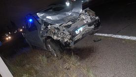 Dos vehículos involucrados en el impactante accidente. Dos vehículos involucrados en el impactante accidente.