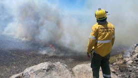 Los bomberos lograron contener el incendio forestal que se desató en una zona rural de San Rafael. Los bomberos lograron contener el incendio forestal que se desató en una zona rural de San Rafael.