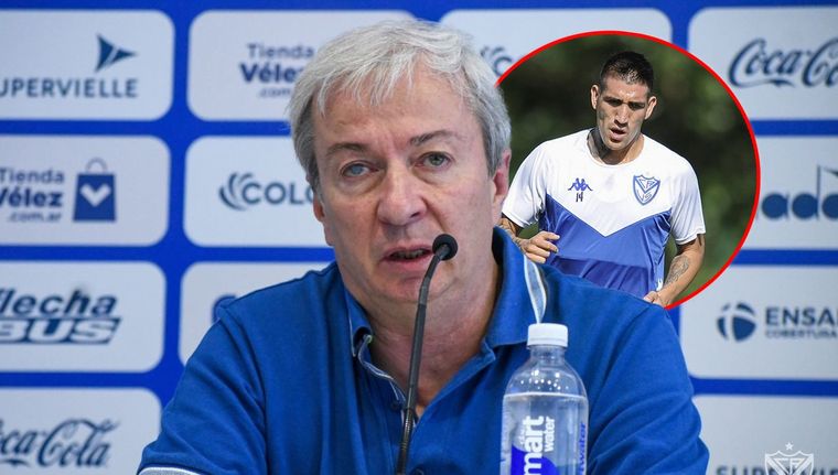 Fabián Berlanga se refirió a la difícil situación de Centurión en Vélez. Foto: Vélez Sarsfield y NA