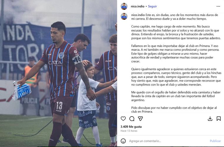 El posteo del futbolista del Tomba. El posteo del futbolista del Tomba. 