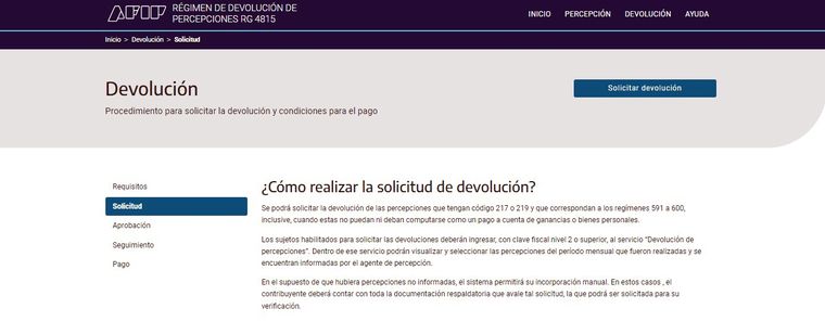 El comunicado oficial del mes pasado explicó que las devoluciones comenzarían en octubre, pero hasta el momento son pocos los casos en los que se concretó el pago Foto: AFIP