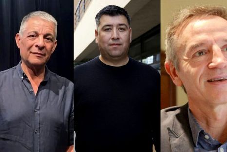 El nuevo triunvirato de la CGT está compuesto por Jorge Sola (Seguro), Cristian Jerónimo (Vidrio) y Octavio Arguello (Camioneros). El nuevo triunvirato de la CGT está compuesto por Jorge Sola (Seguro), Cristian Jerónimo (Vidrio) y Octavio Arguello (Camioneros).
