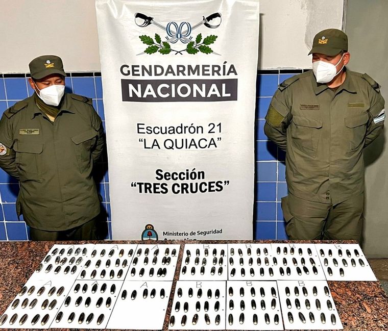 Se incautaron 2 kilos de cocaína ingerida en forma de cápsulas Foto: GNA