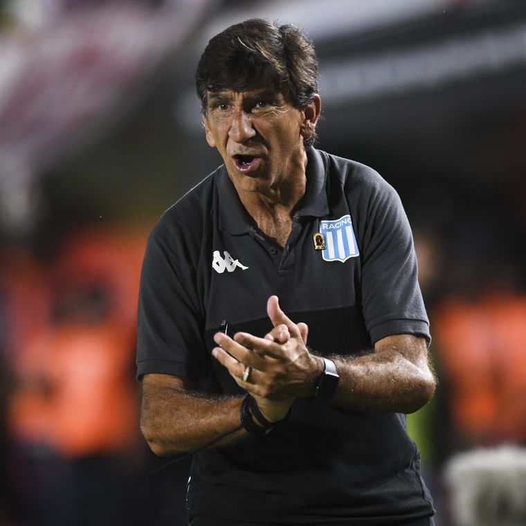 El DT habló tras el empate de su equipo. Foto: Racing Club